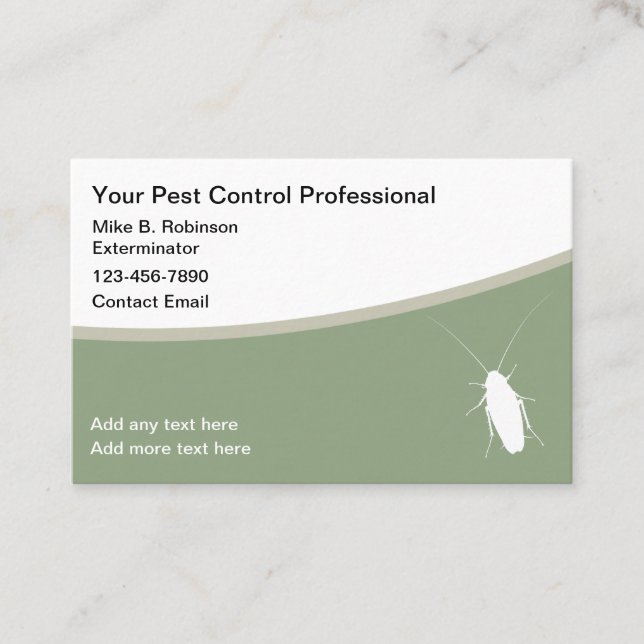 Pest Control Exterminator Theme Business Cards (Front)