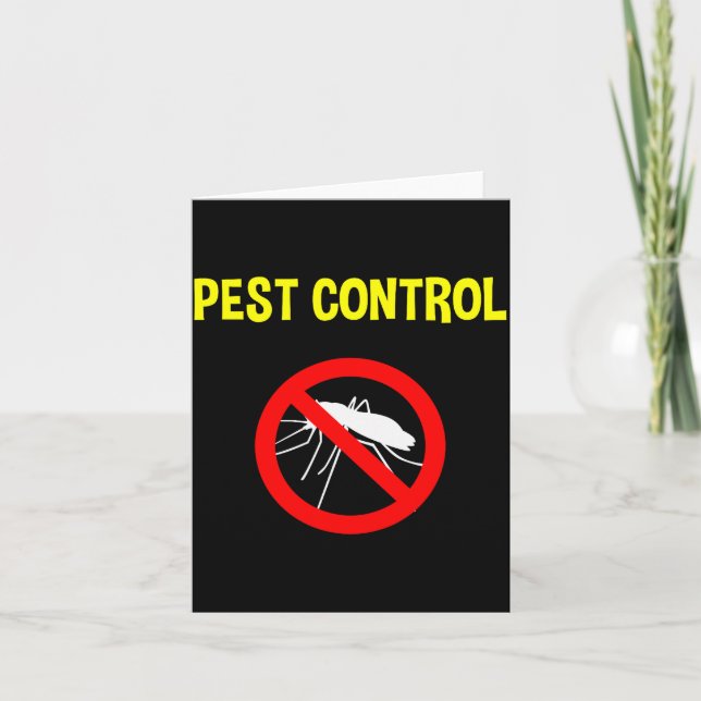 Pest Control Funny Halloween Costume Exterminator  Card (Front)