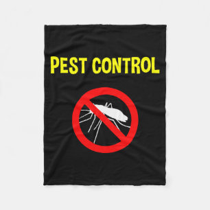 Pest Control Funny Halloween Costume Exterminator Fleece Blanket