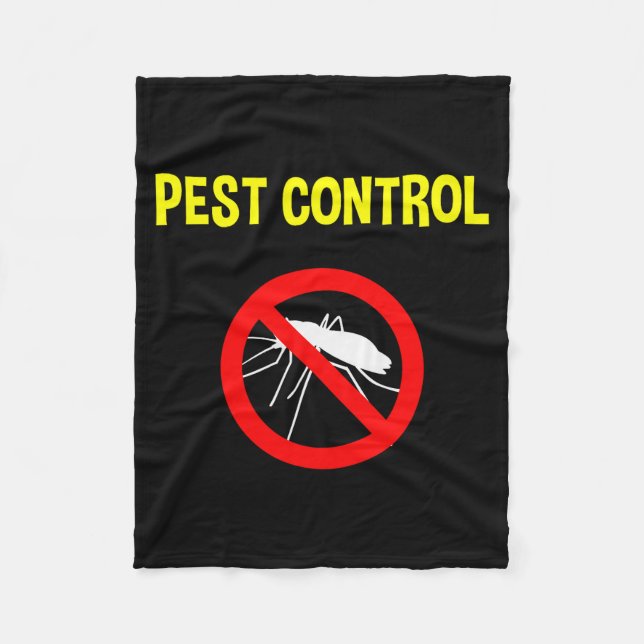 Pest Control Funny Halloween Costume Exterminator  Fleece Blanket (Front)