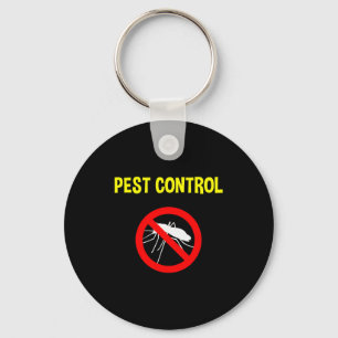 Pest Control Funny Halloween Costume Exterminator Key Ring