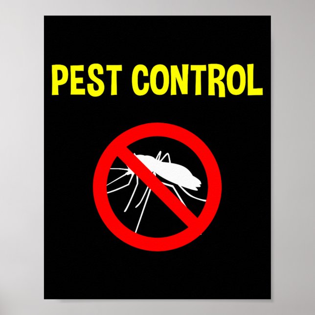 Pest Control Funny Halloween Costume Exterminator  Poster (Front)