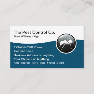 Pest Control Modern Business Card