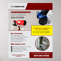 Pest Control Services Custom Poster