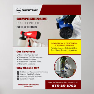 Pest Control Services Custom Poster