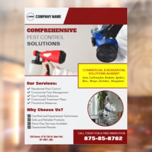 Pest Control Services Window Cling