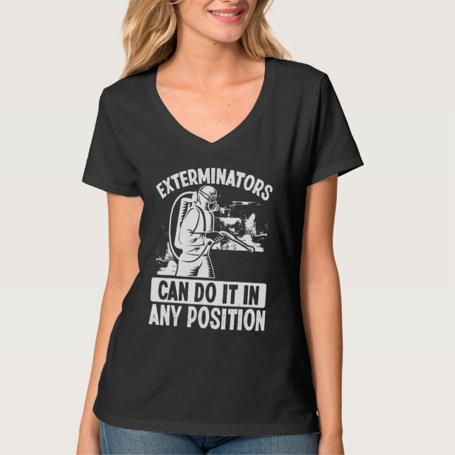 Pest Control Technician Bed Bugs Pest Control Work T-Shirt (Front)