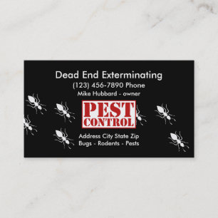 Pest Control Unique Business Cards