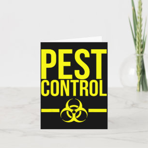 Pest Control Yellow Exterminator Funny Halloween Card