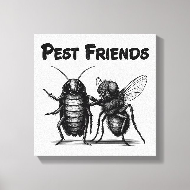 Pest Friends BFF Canvas Print (Front)