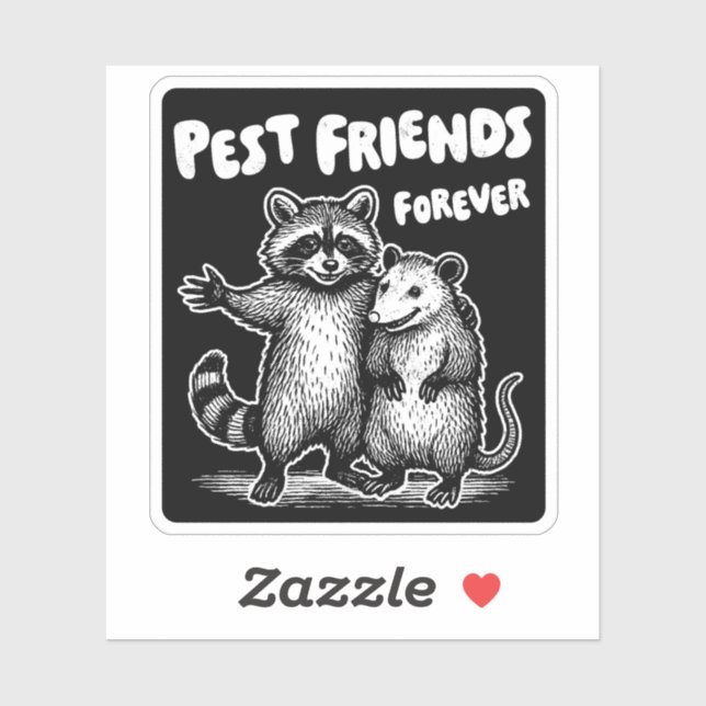 Pest Friends Forever White Print (Sheet)