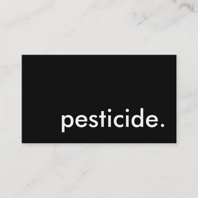 pesticide. business card (Front)