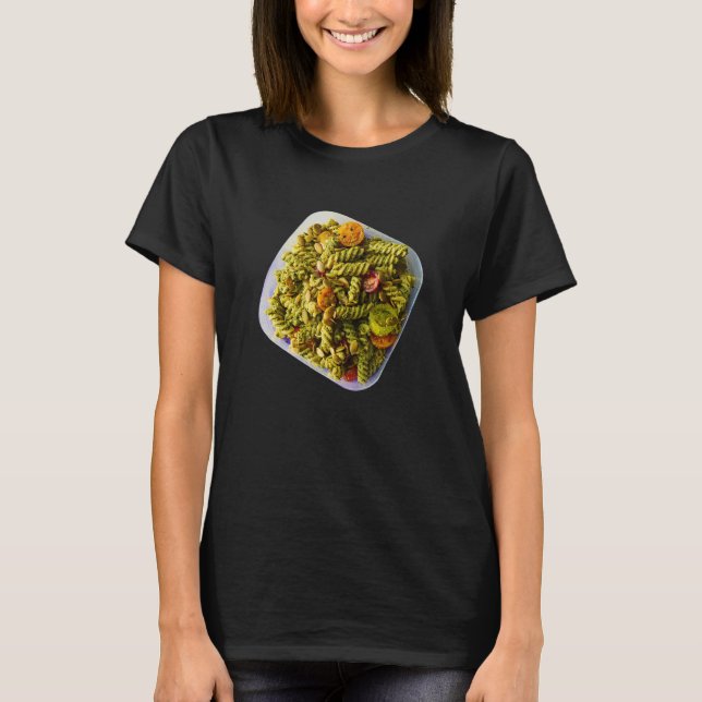 Pesto Pasta Costume Easy Last Minute Halloween Sch T-Shirt (Front)