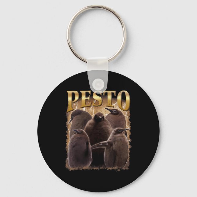 Pesto The Penguin Funny Ba1  Key Ring (Front)