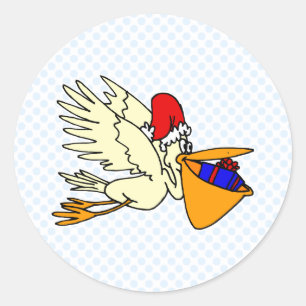 Pesty Pelican Classic Round Sticker