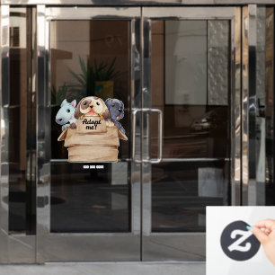 Pet adopting  window cling