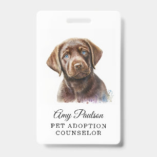 Pet Adoption Counsellor Badge ID Badge