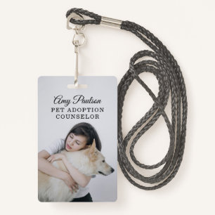 Pet Adoption Counselor Badge ID Badge