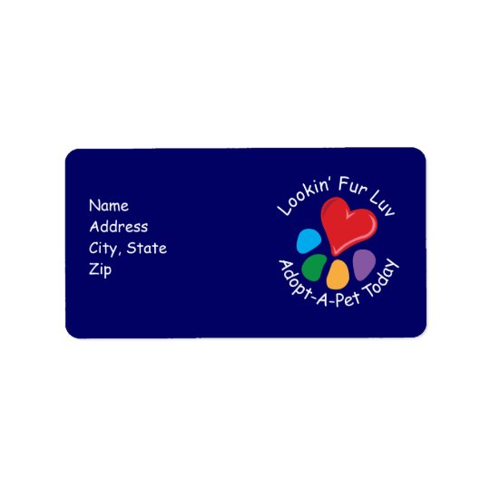 Pet Adoption_Heart-Paw_Lookin Fur Luv Address Label