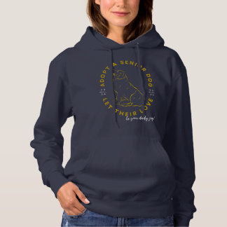 Pet adoption, senior dog adoption: daily jog hoodie