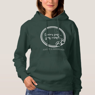 Pet adoption, senior dog adoption: Joy erupts Hoodie