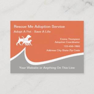 Pet Adoption Services Business Cards