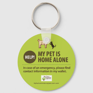 Pet Alert Keychain   Help! My pet is home alone!