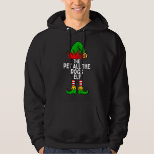 Pet All the Dogs Elf Matching Family Christmas Hoodie