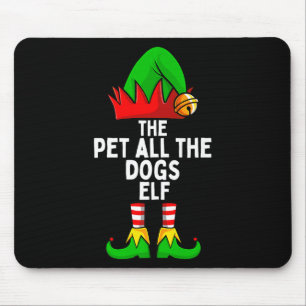 Pet All The Dogs Elf Matching Family Christmas Pre Mouse Mat