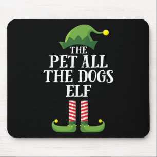 Pet All The Dogs Elf Matching Family Group Christm Mouse Mat