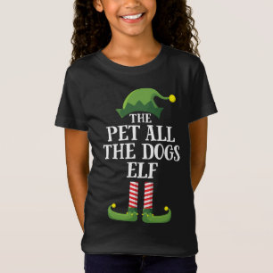 Pet All The Dogs Elf Matching Family Group Christm T-Shirt