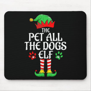 Pet All The Dogs Elf Xmas Matching Christmas Famil Mouse Mat
