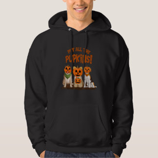 Pet All The Pupkins Cute Dog Pumpkin  Halloween Hoodie