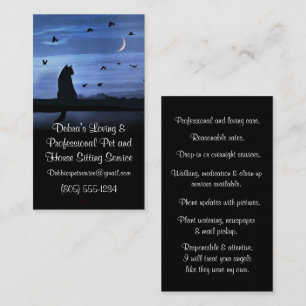 Pet and House Sitting Professional  Business Card