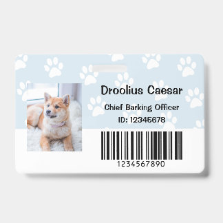Pet Animal Care Veterinarian Custom Photo Employee ID Badge
