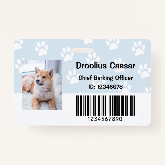 Pet Animal Care Veterinarian Custom Photo Employee ID Badge (Front)