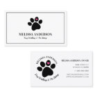Pet Animal Dog Cat Paw Heart Custom Business Card