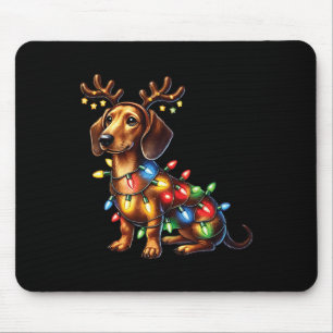 Pet Animal Lovers Dachshund Dog Reindeer Antlers C Mouse Mat