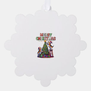 Pet Animal Lovers Xmas Beagle Dogs Decorating Chri Tree Decoration Card