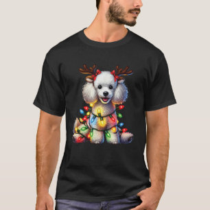 Pet Animal Lovers Xmas Poodle Dog Reindeer Christm T-Shirt
