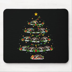 Pet Animal Xmas Lights Santa Anteater Christmas Tr Mouse Mat