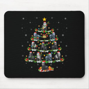 Pet Animal Xmas Lights Santa Gorilla Christmas Tre Mouse Mat