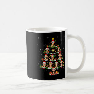 Pet Animal Xmas Lights Santa Monkey Christmas Tree Coffee Mug