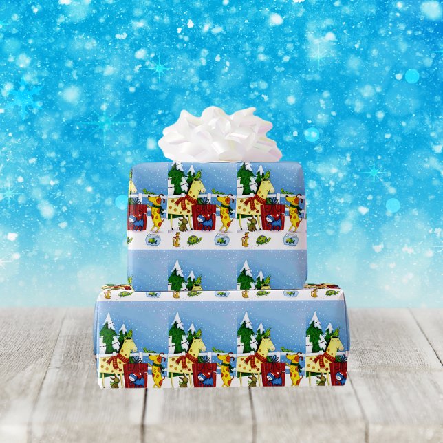 Pet Animals Love Christmas Wrapping Paper (Creator Uploaded)