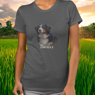 Pet Bernese Mountain Dog Grey Personalise T-Shirt