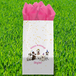 Pet Birthday Dog Celebration   Pink Small Gift Bag