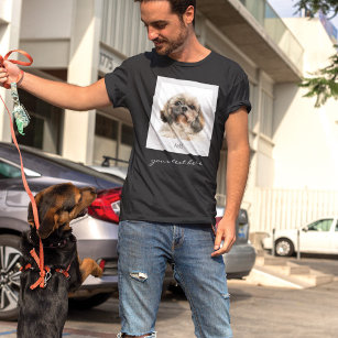 Pet Birthday Dog Photo Frame Personalised T-Shirt
