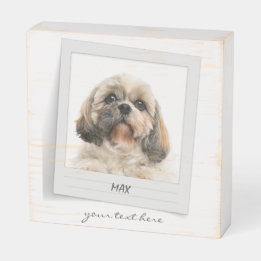 Pet Birthday Photo Frame Personalised Dog Wooden Box Sign