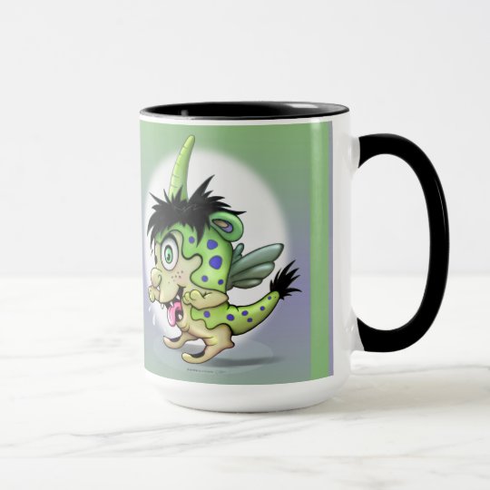 PET BOWIE MONSTER ALIEN 15 oz Ringer Mug