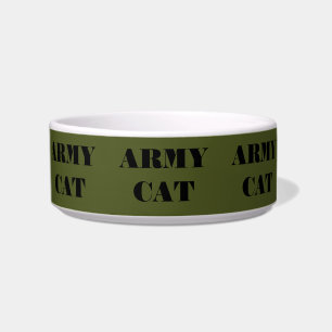 Pet Bowl Army Cat